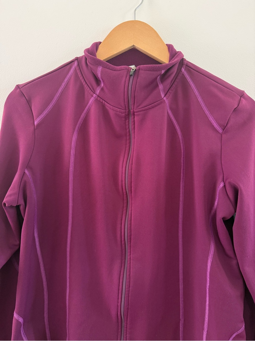 Athleta Full Zip Athletic Jacket Hoodie Running Workout Sporty Activewear Size M - Picture 4 of 13